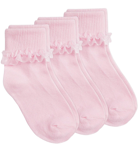 Pack 3 Pink Ankle Socks | Junior Size 4/6 (37-39)