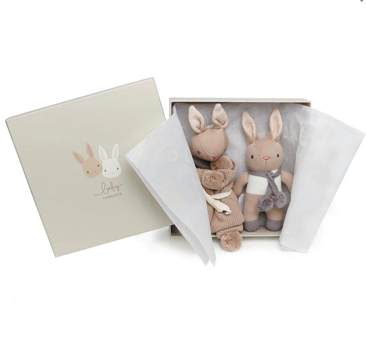 Baby Threads Taupe Bunny Gift Set