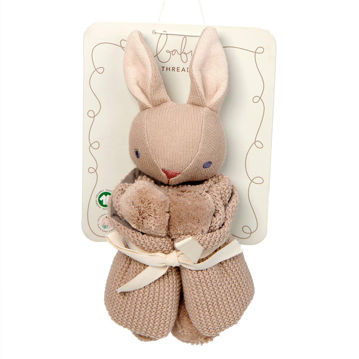 Baby Threads Taupe Bunny Comforter lol