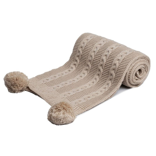 Pom Pom Blanket /Wrap Biscuit