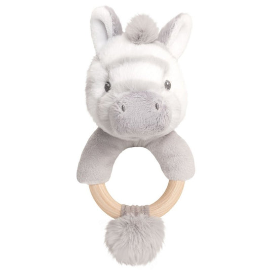Cuddle Zebra Ring Rattle (100% Recycled)