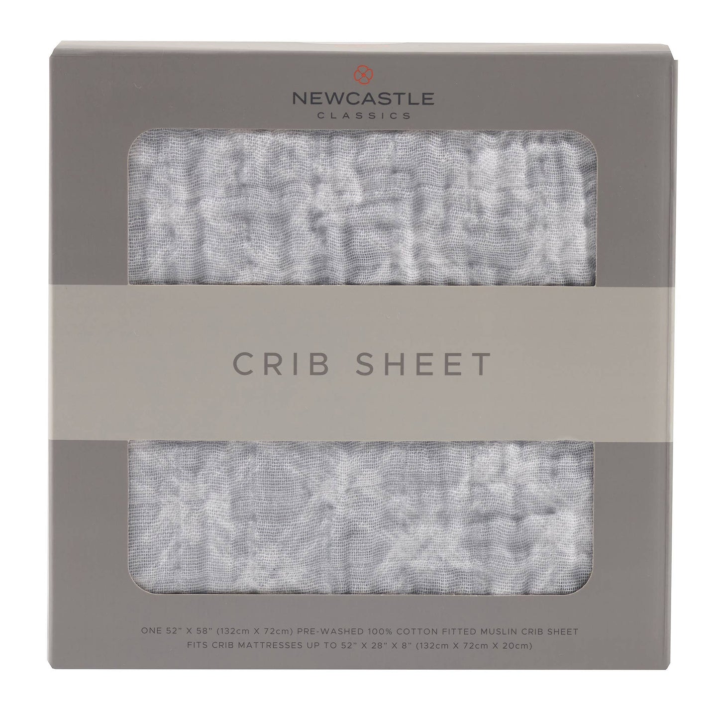 Glacier Grey Plaid Crib Sheet