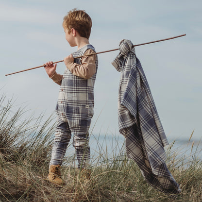 Dungarees | Woven Brushed Check