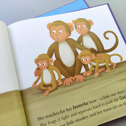 Hardback Me & My Feelings When Monkey Feels Sad (With Audiobook)