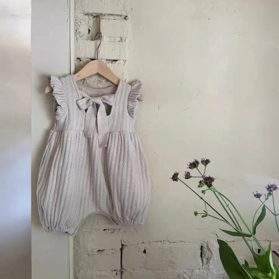 Romper | Breathable Cotton Bow