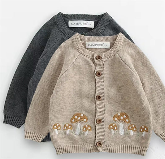 Cardigan | Mushroom Cotton