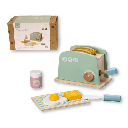 Wooden Toy Kitchen Toaster Set