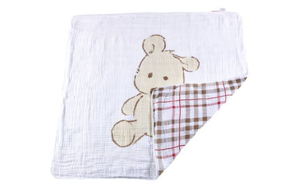 Teddy Bear and Plaid Newcastle Blanket