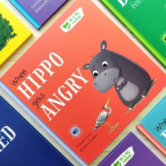 Hardback Me & My Feelings When Hippo Gets Angry (With Audiobook)