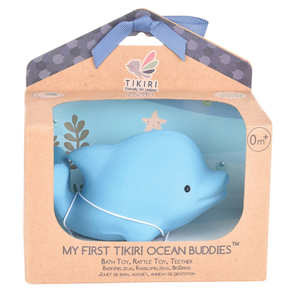 Gift Boxed Dolphin – Natural Rubber Rattle & Bath Toy