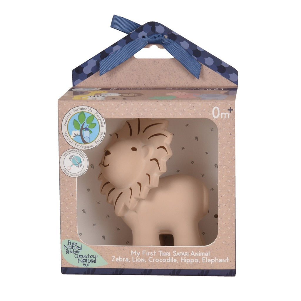 Gift Boxed Lion – Natural Rubber Rattle & Bath Toy